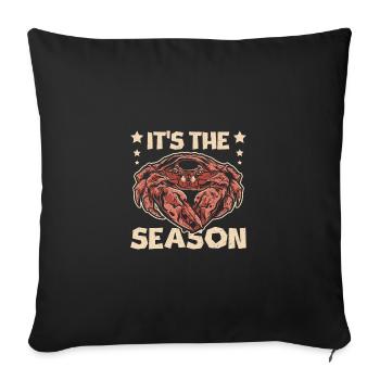 Crabbing It's the season - Sofa pillowcase 17,3'' x 17,3'' (45 x 45 cm) - black - Front
