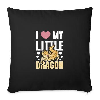 I love my little bearded dragon - Sofa pillowcase 17,3'' x 17,3'' (45 x 45 cm) - black - Front