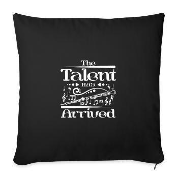 Le talent est arrivé Joueur de hautbois - Housse de coussin décorative 45 x 45 cm - noir - Devant