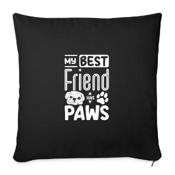Mon meilleur ami Shih Tzu a des pattes - Housse de coussin décorative 45 x 45 cm - noir - Devant