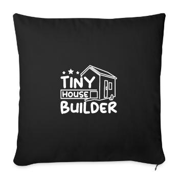 Tiny house builder - Sofa pillowcase 17,3'' x 17,3'' (45 x 45 cm) - black - Front