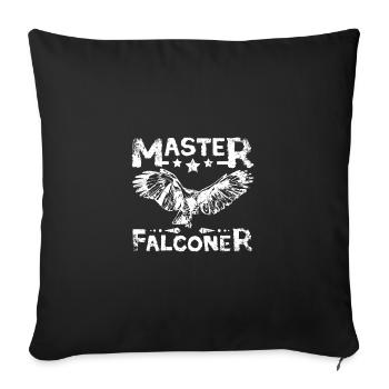 Master falconer - Sofa pillowcase 17,3'' x 17,3'' (45 x 45 cm) - black - Front