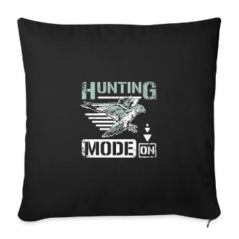 Hunting mode on falconer - Sofa pillowcase 17,3'' x 17,3'' (45 x 45 cm) - black - Front