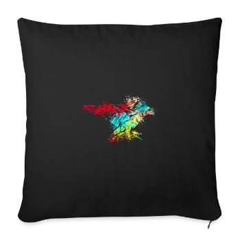 Falconer Splash Art Falcon Hawk - Sofa pillowcase 17,3'' x 17,3'' (45 x 45 cm) - black - Front