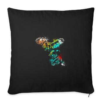 Splash art falcon hawk falconer - Sofakissenbezug 45 x 45 cm - Schwarz - Vorne