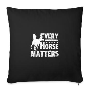 Horse rescue Every horse matters - Sofakissenbezug 45 x 45 cm - Schwarz - Vorne