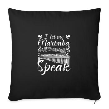 I let my marimba speak - Sofa pillowcase 17,3'' x 17,3'' (45 x 45 cm) - black - Front