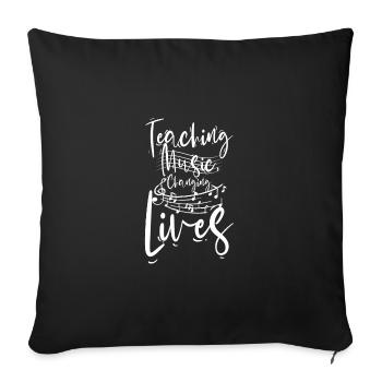 Teaching music changing lives - Sofa pillowcase 17,3'' x 17,3'' (45 x 45 cm) - black - Front