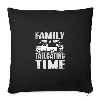Family tailgate time - Sofakissenbezug 45 x 45 cm - Schwarz - Vorne