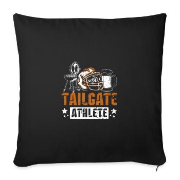 Football Funny Tailgate Athlete - Sofakissenbezug 45 x 45 cm - Schwarz - Vorne