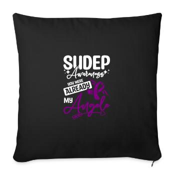SUDEP awareness you were already my angele - Sofakissenbezug 45 x 45 cm - Schwarz - Vorne