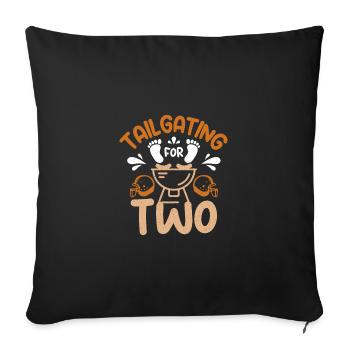 Pregnant expecting a baby, tailgating for two - Sofakissenbezug 45 x 45 cm - Schwarz - Vorne