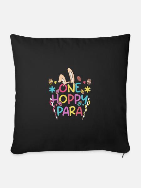 Easter Bunnies One Hoppy Para - Sofakissenbezug 45 x 45 cm - Schwarz