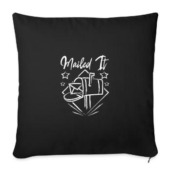 Funny Postal Worker, Mail it - Sofa pillowcase 17,3'' x 17,3'' (45 x 45 cm) - black - Front