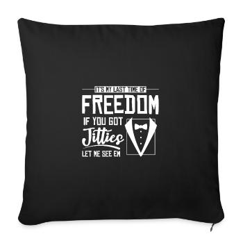 Garçons d’honneur Si tu as des seins, laisse-moi les voir - Housse de coussin décorative 45 x 45 cm - noir - Devant