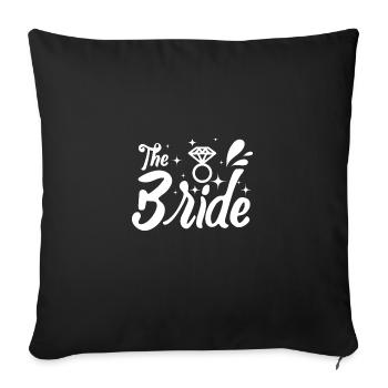Team Bride I'm getting married the Bride - Sofa pillowcase 17,3'' x 17,3'' (45 x 45 cm) - black - Front