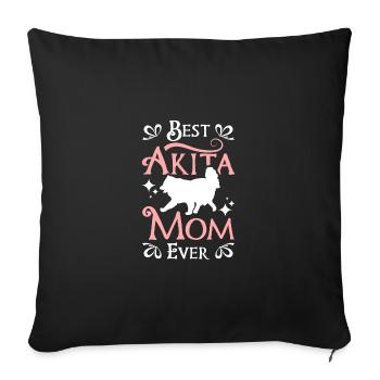 Best Akita mom ever - Sofa pillowcase 17,3'' x 17,3'' (45 x 45 cm) - black - Front