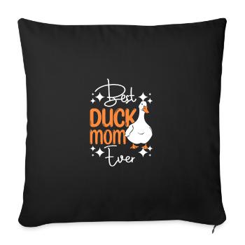Best duck mom ever - Sofa pillowcase 17,3'' x 17,3'' (45 x 45 cm) - black - Front