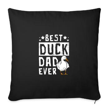Canard plus loin Meilleur papa canard pékin de tous les temps - Housse de coussin décorative 45 x 45 cm - noir - Devant