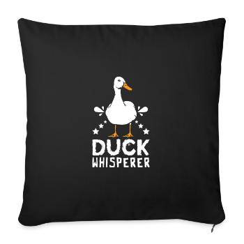 Chuchoteur de canard pékin de compagnie - Housse de coussin décorative 45 x 45 cm - noir - Devant