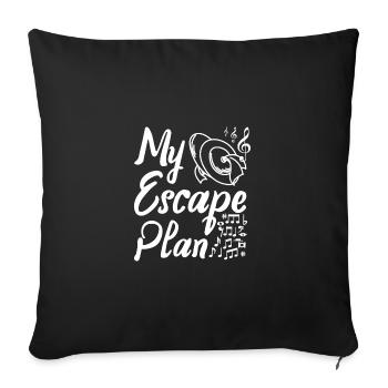 My escape plan playing cymbals - Sofa pillowcase 17,3'' x 17,3'' (45 x 45 cm) - black - Front
