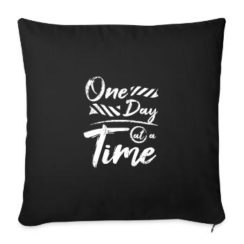 Choose Sobriety one day at a time - Sofa pillowcase 17,3'' x 17,3'' (45 x 45 cm) - black - Front