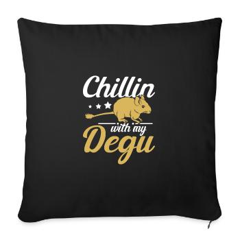 Chillin avec mon octodon - Housse de coussin décorative 45 x 45 cm - noir - Devant