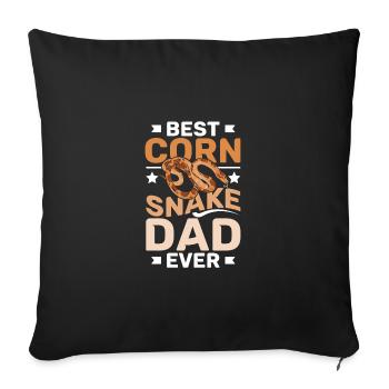 Best corn snake dad ever - Sofa pillowcase 17,3'' x 17,3'' (45 x 45 cm) - black - Front