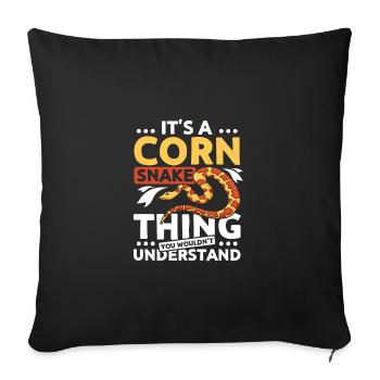 It's a corn snake thing you wouldn't understand - Sofa pillowcase 17,3'' x 17,3'' (45 x 45 cm) - black - Front
