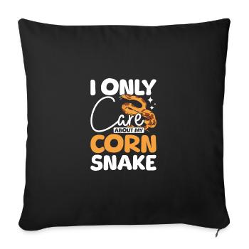 Je ne me soucie que de mon serpent des blés - Housse de coussin décorative 45 x 45 cm - noir - Devant