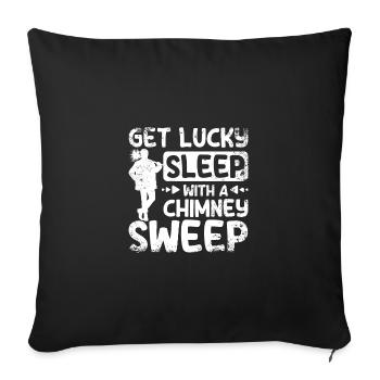 Get lucky sleep with a chimney sweep - Sofa pillowcase 17,3'' x 17,3'' (45 x 45 cm) - black - Front