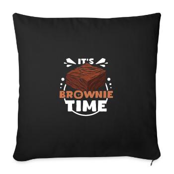 C’est l’heure du brownie - Housse de coussin décorative 45 x 45 cm - noir - Devant