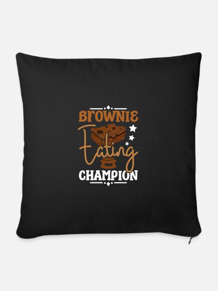 Brownie eating champion - Sofakissenbezug 45 x 45 cm - Schwarz