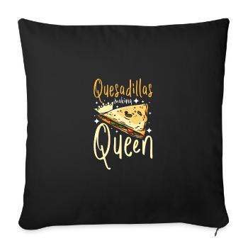 Girl Women Quesadillas Queen - Sofa pillowcase 17,3'' x 17,3'' (45 x 45 cm) - black - Front