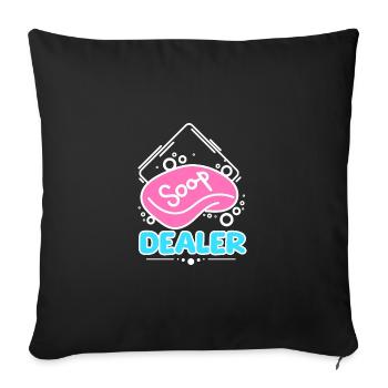 Savonnier marchand de savon - Housse de coussin décorative 45 x 45 cm - noir - Devant