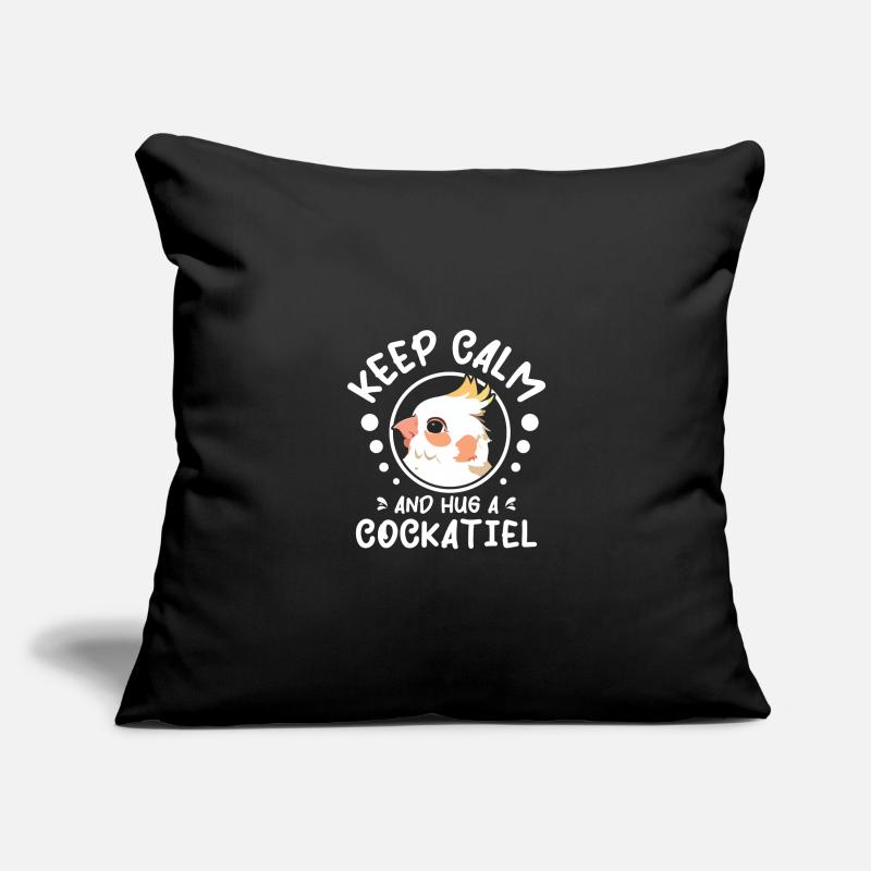 Restez calme et serrez un calopsitte dans vos bras Housse de coussin décorative 45 x 45 cm