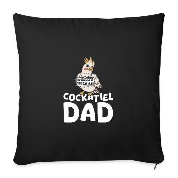 Le plus grand papa calopsitte du monde - Housse de coussin décorative 45 x 45 cm - noir - Devant