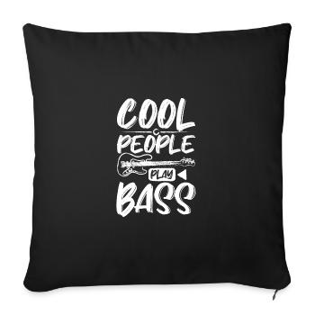 Les gens cool jouent de la basse - Housse de coussin décorative 45 x 45 cm - noir - Devant