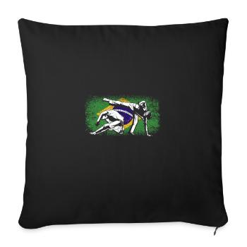 Brésil drapeau brésilien Capoeira - Housse de coussin décorative 45 x 45 cm - noir - Devant