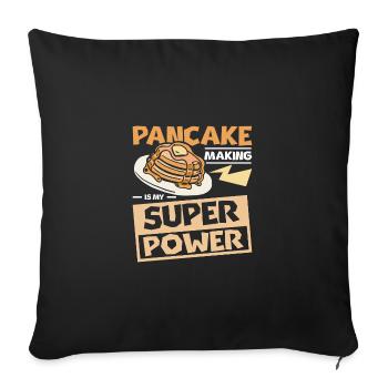 La fabrication de crêpes est mon superpouvoir - Housse de coussin décorative 45 x 45 cm - noir - Devant