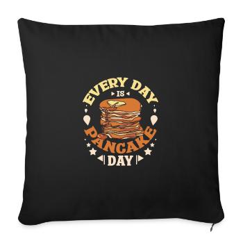 Chaque jour est le jour des crêpes - Housse de coussin décorative 45 x 45 cm - noir - Devant