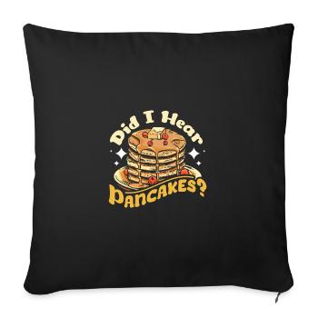 Ai-je entendu des crêpes - Housse de coussin décorative 45 x 45 cm - noir - Devant