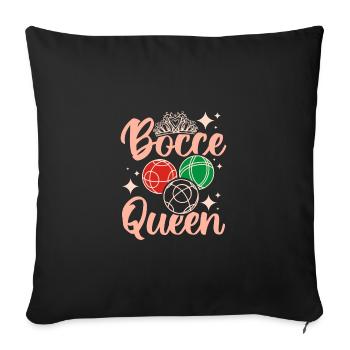 Backyard Game Sports Player Bocce Ball Queen - Housse de coussin décorative 45 x 45 cm - noir - Devant