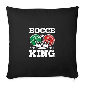Roi de la pétanque - Housse de coussin décorative 45 x 45 cm - noir - Devant