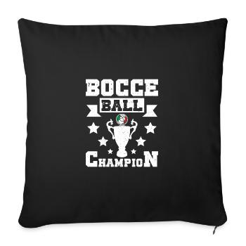 Champion de pétanque - Housse de coussin décorative 45 x 45 cm - noir - Devant