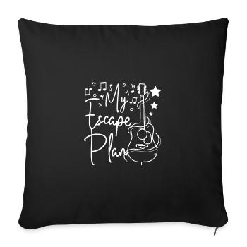 My escape plan playing guitar - Sofa pillowcase 17,3'' x 17,3'' (45 x 45 cm) - black - Front