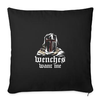 Les filles costumées de Ren faire me veulent - Housse de coussin décorative 45 x 45 cm - noir - Devant