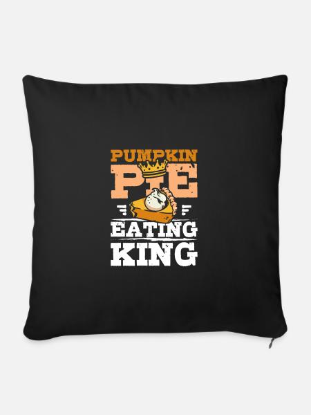 Pumpkin pie eating king - Sofakissenbezug 45 x 45 cm - Schwarz