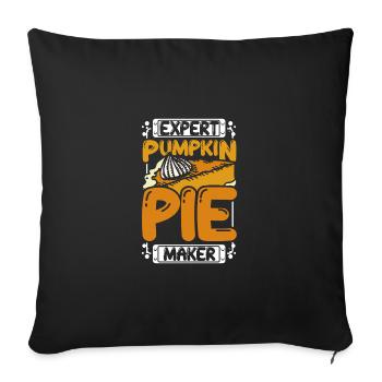 Expert pumpkin pie maker - Sofa pillowcase 17,3'' x 17,3'' (45 x 45 cm) - black - Front