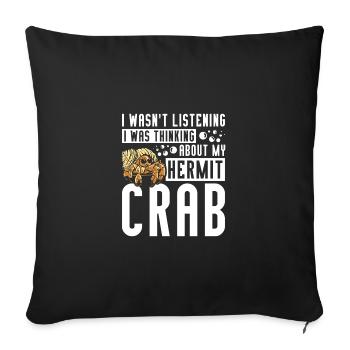 Je pensais à mon bernard-l’ermite - Housse de coussin décorative 45 x 45 cm - noir - Devant